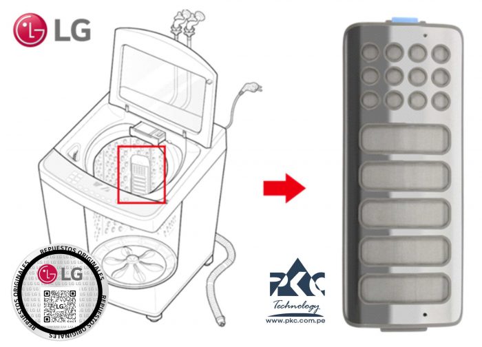 Filtro atrapa pelusa para lavadoras LG ADQ74533405