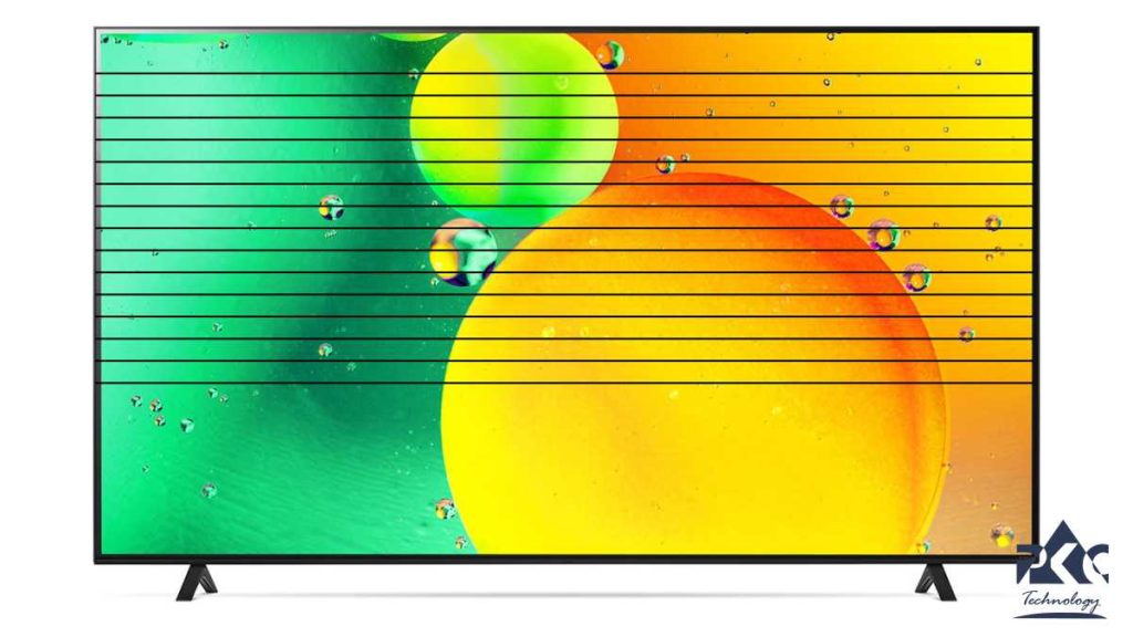 líneas horizontales o verticales en la pantalla de un televisor lg